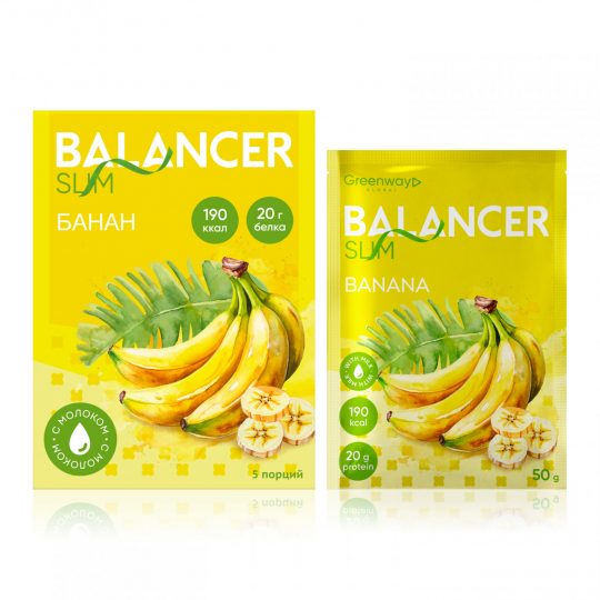 Коктейль BALANCER SLIM со вкусом «Банан», 5 саше